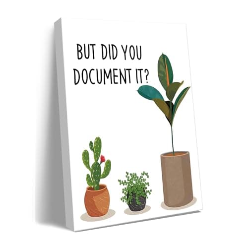 Ploceiny Funny wall decor But Did You Document It home decor Sign Decorative Home Office wall art Rustic Farmhouse Square Desk Decor for Shelf poster office desk accessories desk organizer A-379 - Image 1