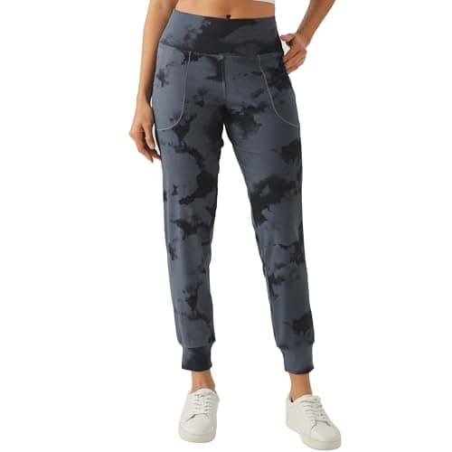Rrosseyz Women's Joggers with Pockets Lightweight Soft Workout Athletic Pants for Camping Yoga Running(Ink Gray,XL) - Image 1