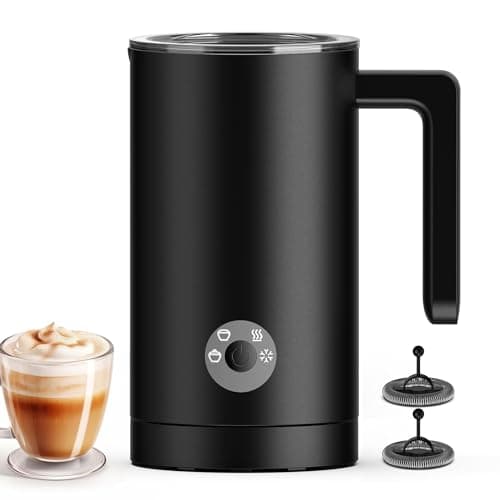 Kourice Milk Frother Electric, 4-in-1 Milk Frother and Steamer for Latte, Cappuccino, Hot & Cold Milk Froth Maker, Automatic Milk Steamer and Frother, Quiet One-Touch Operation, Easy to Clean - Image 1