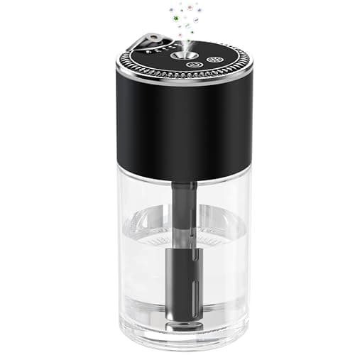 Essential Oil Diffuser, Car Air Freshener, Aromatherapy Diffusers for Home, Large Room, Bedroom, Car, Office, Desk with Starry Sky Light, 250ml Capacity (Black) - Image 1