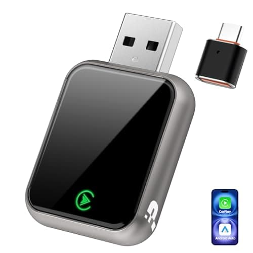 Wireless CarPlay Adapter 2026, Convert Wired to Wireless CarPlay Adaptor for Apple, Compatible with Cars with Factory Wired CarPlay for iPhone & Android with USB/USB-C Port (Light Grey) - Image 1