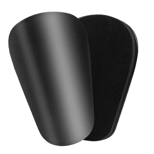 Motspo Mini Soccer Shin Guards for Youth and Adults - Extra Small Protective Equipment shin Guards Soccer Miniature Shin Guard for Men, Women, Kids, Boys, and Girls (3.7x2.4 inches, Black) - Image 1