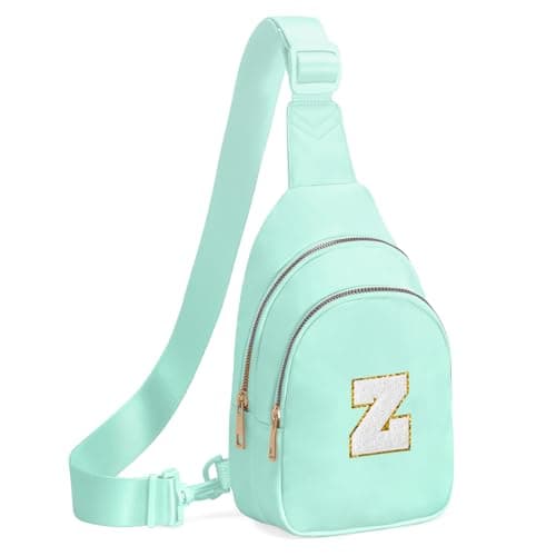 Viverte Small Initial Sling Bag Cross Body Bag Fanny Pack for Girls Teen Girl Gifts Trendy Stuff Personalized Gifts for Tween Teenager Girls Cute Cool Stuff for Girls (Light Green-Z) - Image 1