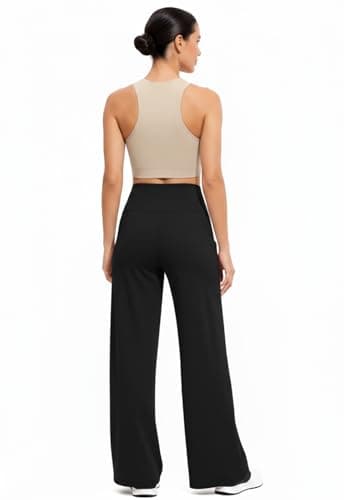 Naimula Wide Leg Pants for Women Loose Yoga Pants with Pockets Stretch Casual Lounge - Thumbnail 2