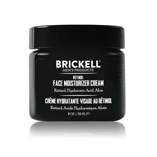 Brickell Men's Retinol Face Moisturizer Cream For Men, Natural & Organic, Anti-Wrinkle Face Night Cream with Retinol & Hyaluronic Acid To Reduce Fine Lines and Even Skin Tone, Fragrance-Free, 2 Ounce