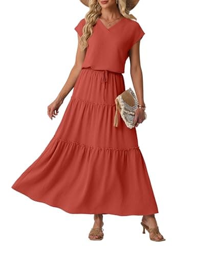 Lepunuo Women 2 Piece Outfits Skirt Sets Flowy Maxi Skirts Work Office Blouses Business Casual Travel Vacation Outfits - Image 1