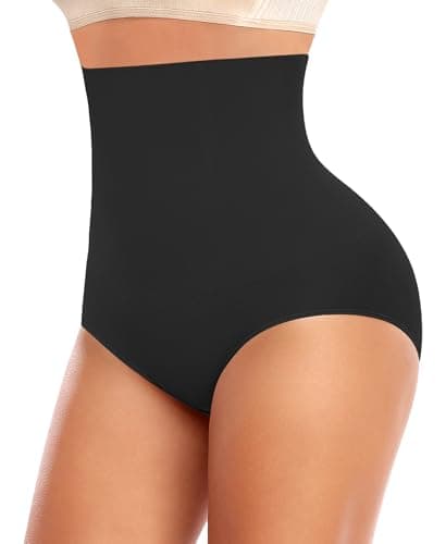 Ganado Tummy Control Shapewear Underwear for Women High Waisted Shaping Panties Compression Body Shaper Panty Girdle Briefs (#1 Black(has bones), Medium) - Image 1