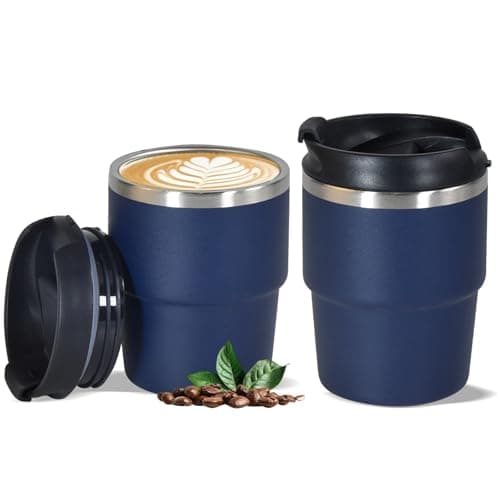 CHLJAR 6oz Vacuum Insulated Espresso Cup Set of 2, Espresso Shot Cup for Coffee, Double Wall Stainless Steel Mini Tumbler Shot Glasses with Lid - Image 1