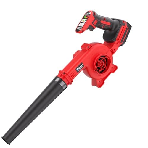 20V Cordless Leaf Blower - 4-Speed Electric Blower, Lightweight for Quick Yard Cleanup, Patio, Driveway & Dust Removal - Complete Lawn Care Blower Kit(Only Tool,Red) - Image 1