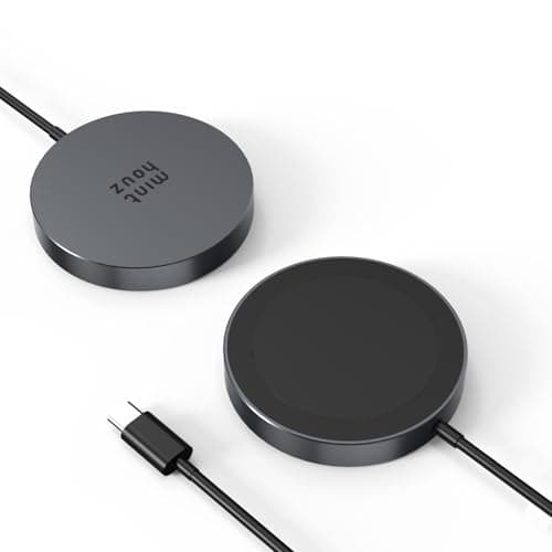Minthouz 15W Fast Magnetic Wireless Charger, Mag Safe Charging Pad Compatible with iPhone 17 Pro Max/17 Pro/17, iPhone 16/15/14/13/12 Series, AirPods, Qi-Enabled Devices (Black)