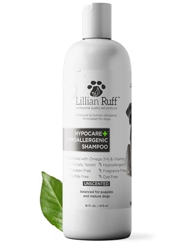 Lillian Ruff PRO Formula HypoCare+ Oatmeal Dog Shampoo | Clinically Tested Hypoallergenic Formula for Itch & Allergy Relief – Fragrance-Free with Aloe, Vitamin E & Pro-Vitamin B5 – Made in USA - Image 1