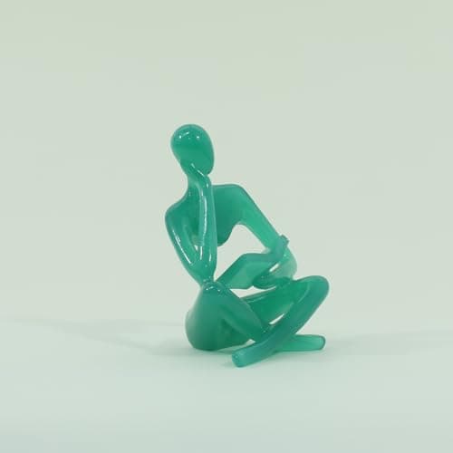 YeseeYe Bookshelf Decor Thinker Statue - Abstract Art Reading Sculpture Modern Home Decoration Figurine for Living Room Office Shelves Coffee Table Desk Decor - Thumbnail 5
