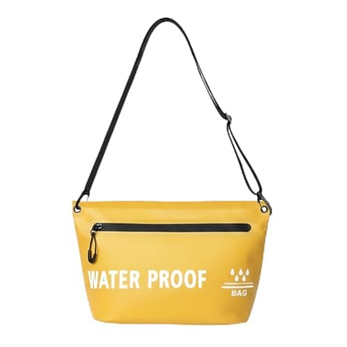 UOEPOWA Splash-proof and rain-resistant phone shoulder bag, perfect for keeping essentials dry during hiking, mountaineering, cycling, and travel. Casual and lightweight shoulder bag (Yellow) - Image 1