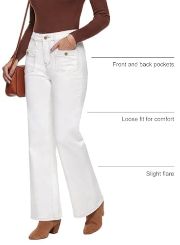 ZPIUO Wide Leg Jeans Woman, High Waisted Jeans for Women Trendy Stretchy Baggy Denim Pants with Pocket - Thumbnail 4