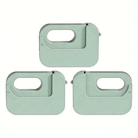 Food-Safe Silicone Bag Clips, 3-Piece Green Set - Heavy Duty One-Piece Molding for Kitchen, Travel & Food Storage, 2kg/4.4lbs Load Capacity, 30% Better Moisture Resistance - Image 1