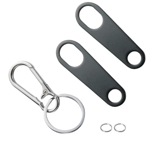 CTZSR Motorcycle Bell Guardian Angel Accessories - Weather-resistant Hangers With Keychain Clip And Key Rings, Fits for Any Motorcycle Bicycle Car Backpack pets` collars or leashes | Black Hangers