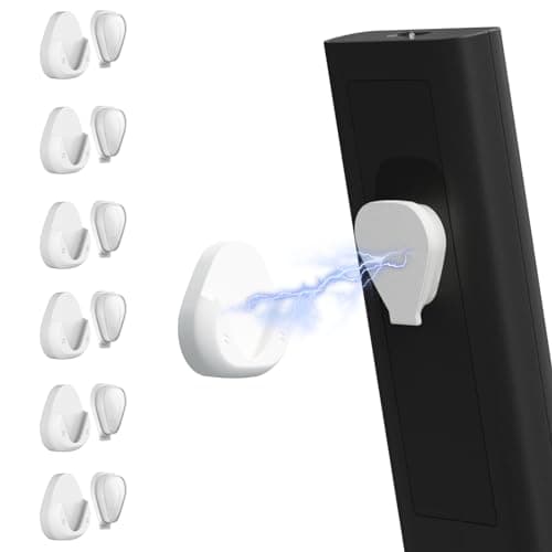 JUMEIHUI 6 Pack Magnetic Remote Control Holder Wall Mount,Convenient and Stylish TV Remote Organizer for Home Office School Supply Storage,No Drilling, Strong Magnet (White) - Image 1