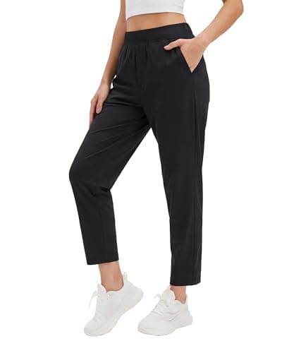 Stelle Women's Work Pants Stretchy 7/8 Ankle Dress Pants for Women Business Casual 79% Nylon Tapered Slacks for Teacher, Golf, Travel Black XX-Large - Thumbnail 4