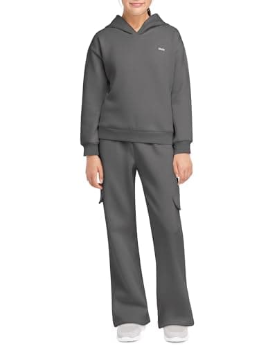 Stelle Girls Athletic Sweatsuit 2 Pieces Sweatshirts and Pant Long Sleeve Pull Over Outfits Set Charcoal XXL - Image 1