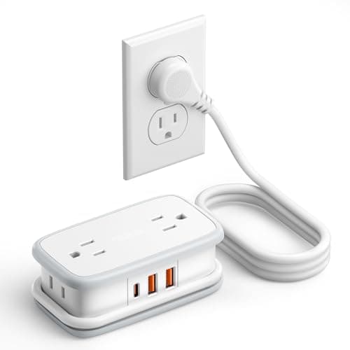 NTONPOWER 20W Travel Power Strip, Travel Essentials Cruise Approved Power Strip Non Surge Protector 4 Outlets 3 USB(1 USB-C) with 4FT Wrapped Extension Cord Flat Plug, Cruise Essentials 2026 - Image 1