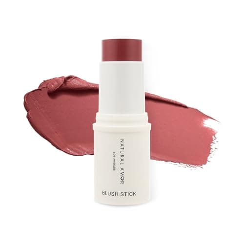Natural Amor Blush Stick, Multi Use Makeup Stick for Eyes, Cheeks & Lips, Natural Ingredients, Dried Rose, 0.28oz - Image 1