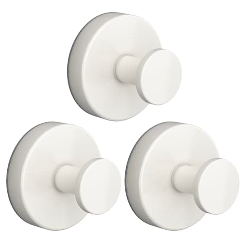 Genfest 2026 Suction Cup Hooks for Hanging, Shower, No-Drill Removable Heavy Duty Suction Cup Hooks for Towel, Shower, Home Storage, Window, Hanging, Bathroom, Kitchen, Glass Door - 3, White - Image 1