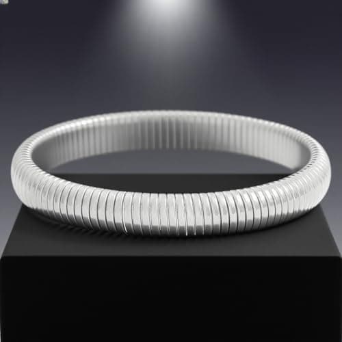 Bracelets Sets 14K Silver Plated Toned Bangle Coiled Design Minimalist Aesthetic Elegance Gift - Thumbnail 5