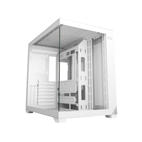 PCCOOLER PC Case ATX Mid Tower, Tempered Glass & Mesh Front, High Airflow, E-ATX/ATX/Micro-ATX/ITX Support, 360mm Radiator Support, Tool-Free Design – White (C3T700 No Fans Included) - Image 1