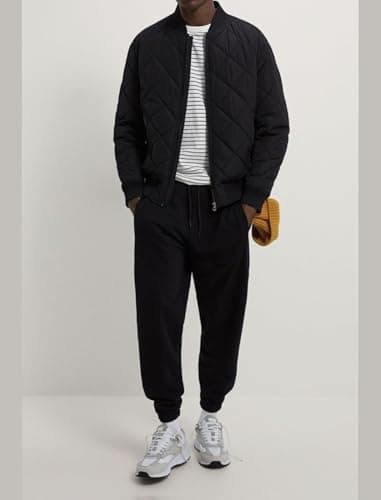 PINSPARK Men's Fleece Jogger Pants with Zipper Pockets Athletic Joggers Sweatpants Thick Cotton Casual Lounge Pants Charcoal - Thumbnail 3