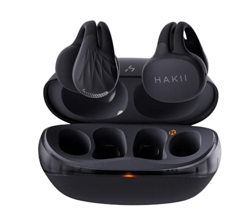 HAKII Open Ear Wireless Earbuds, Bluetooth 5.4 Ergonomic Clip on Bluetooth Earbuds with Stereo Sound/ENC, Touch Control Open Ear Headphones, IPX5 Waterproof Running Headphones for Sports, Fitness - Image 1