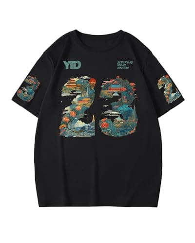 YTD Graphic T-Shirts for Men Women Short Sleeve 23 Print Summer Top Tee - Image 1