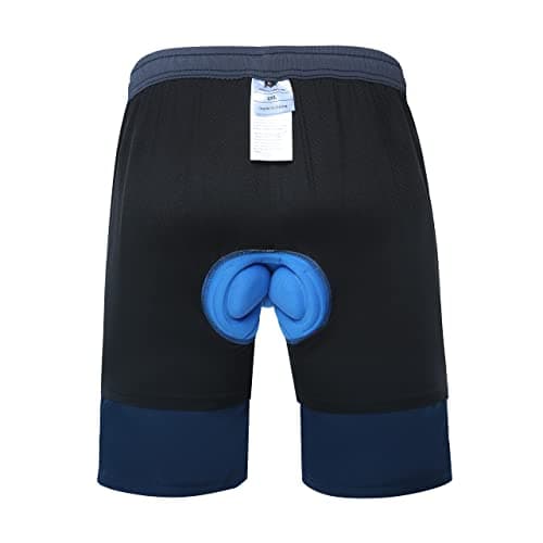Men's Mountain Bike Shorts 3D Padded Bicycle Biking Shorts Quick Dry Lightweight MTB Cycling Shorts (Navy, 2XL) - Thumbnail 3