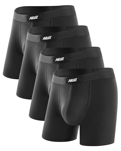 Nullktie Breathable Mens Underwear, Micro Modal Ultra Soft Boxer Briefs, Tagless Moisture Wicking No Ride Up Caleçons Homme - Image 1