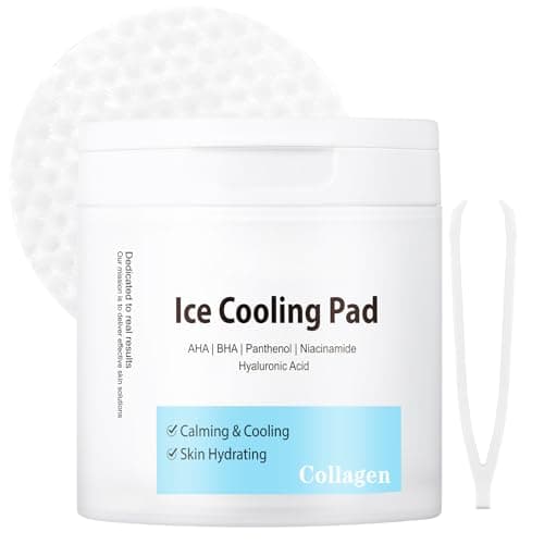 Toner Pads Pore Skincare, Ice Cooling Pad for Exfoliation Care 100 Pads with Collagen Extract for Soothing, Moisturizing, Niacinamide Toner for Women Men Skincare, Ideal for All Skin Types - Image 1