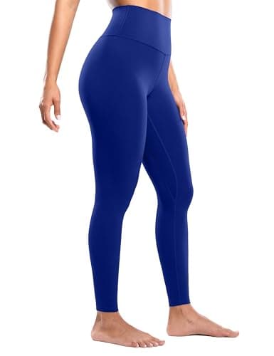 ENERBLOOM Workout Leggings for Women Yoga Pants High Waisted Athletic Full Length Tights Silky Feeling Soft Gym Activewear Lounge 28" Crashed Blue Small - Image 1