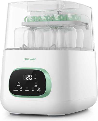 MOLWAY【Upgraded】Bottle Washer Pro, All-in-One Baby Bottle Washer and Sterilizer & Dryer, Cleaning Machine for Bottles, Pump Parts & Baby Essentials, Effortless Care, Replaces Hand Washing - Image 1