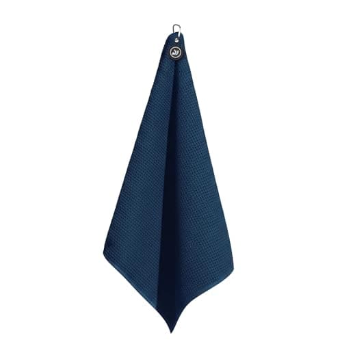 Dragon tiger Magnetic Golf Towel – 23.6"x15.7" Microfiber Waffle Weave with Magnet & Carabiner, Ultra Absorbent for Clubs, Bags & Carts (Navy) - Image 1