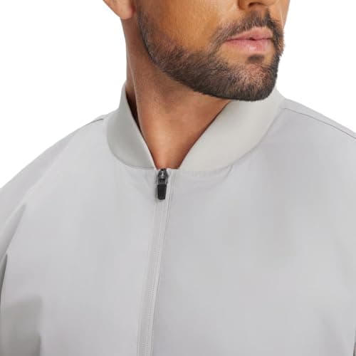 M MAELREG Mens Lightweight Windbreaker Vintage Light Golf Bomber Jacket Spring Fall Outdoor Coats Work Clothes - Thumbnail 3