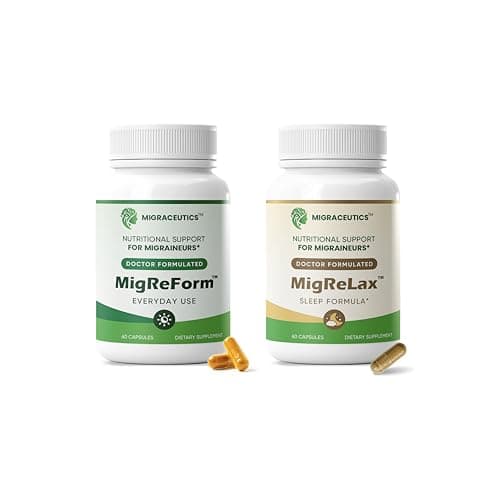 MigReForm, MigReLax 2 Bottles Bundle of 120 Capsules | Doctor Formulated Migraine Relief Supplements | Migraine Supplement for Women & Men | Migraine Headache Support - Image 1