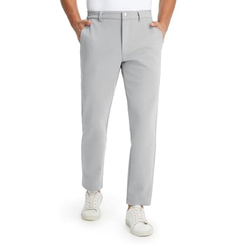 M MAELREG Mens Golf Pants Lightweight with Pockets 30"/32"/34" Stretch Quick Dry Casual Flat Front Mens Dress Pants - Image 1