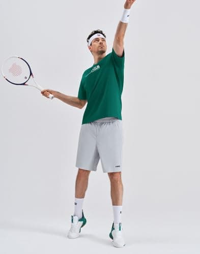 K-Swiss Men's Classic Sportswear T-Shirt - Ultra Soft Short Sleeve Crewneck T-Shirts with Graphic for Tennis Golf Gym Casual - Green S - Thumbnail 5