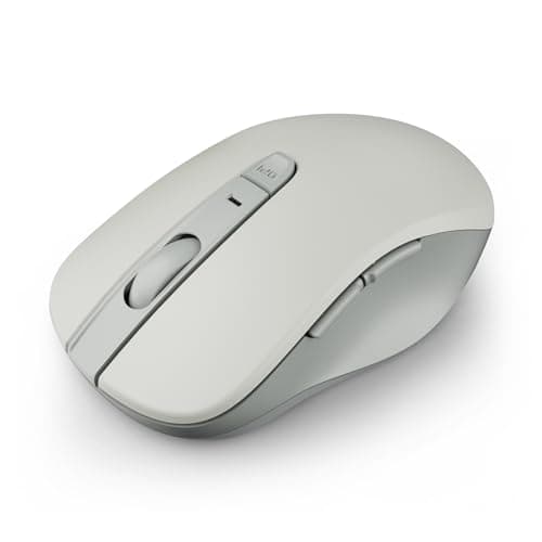 WL300 Bluetooth Mouse Silent Wireless Mice, Quiet Click, Cordless Computer Mouse with 6 Buttons, Sculpted Grip, Adjustable DPI for Laptop, PC, Mac, 18-Month Battery Life for Work or Travel ( White) - Image 1