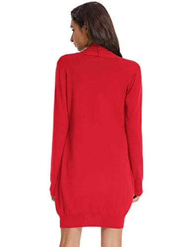 GRACE KARIN Long Cardigan for Women Vacation Outfits, Knit Open Front Valentines Sweater for Women 2026 Trendy Red S - Thumbnail 5