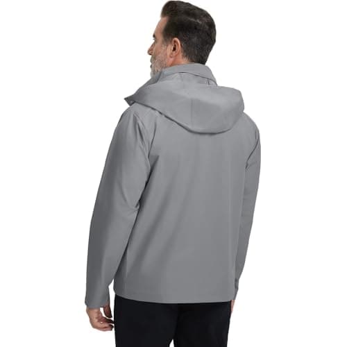 M MAELREG Men's Lightweight Golf Jacket Causal Windbreaker Zip Up Hoodie with Zipper Pockets for Hiking Outdoor - Thumbnail 3