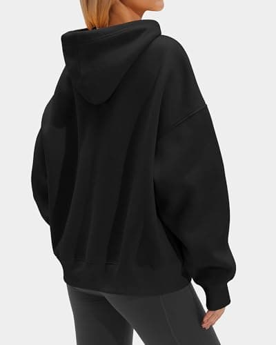 Stelle Womens Oversized Hoodies Fleece Sweatshirts Fall Fashion 2026 Pullover Sweaters Winter Clothes Black Large - Thumbnail 3