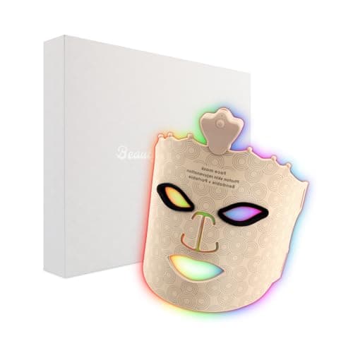 ANGAUSS Face Mask Light Therapy, 7 Color Red Light Therapy for Face, LED Facial Light Therapy Device, Rechargeable Cordless Skin Care Face Mask for Wrinkle Reduction, Gray - Image 1