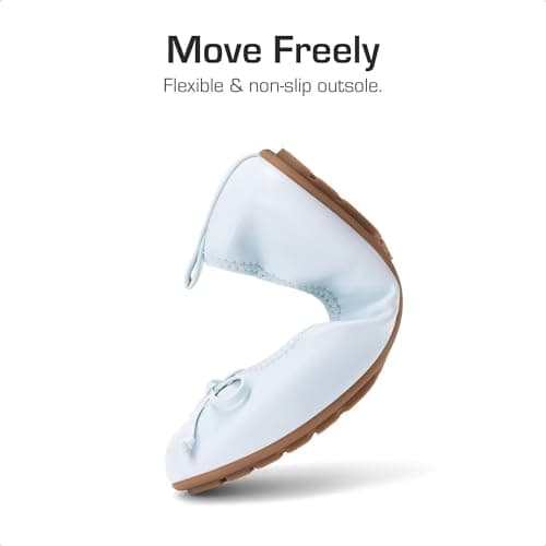 DREAM PAIRS Toddler Little Girls Ballet Flats Dress Shoes Mary Janes Ballerina Shoes,Size 7 Toddler,Light Blue,SKFA26003K - Thumbnail 5