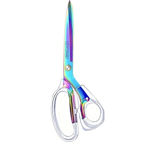scissors all purpose scissors for office, 9 Inch Titanium Coated Blades and Ergonomic, Clear Sscissors for Office Desk, Modern Design for Craft, Sewing, fabric,Office/Multicolored - Image 1