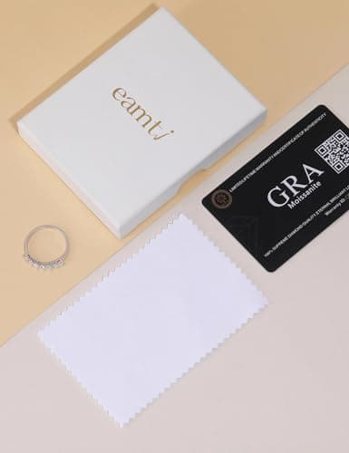 EAMTI Moissanite Wedding Bands for Women 7 Stone Eternity Bands Rings D Color VVS1 Clarity 925 Sterling Silver Anniversary Moissanite Stackable Engagement Rings for Women Size 6.5 - Thumbnail 6