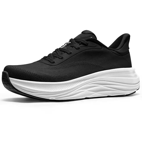Vilanva Women's Walking Shoes Cushion Comfortable Running Tennis Shoes Non-Slip Workout Gym Athletic Breathable Fashion Sneakers (Black 8.5) - Image 1
